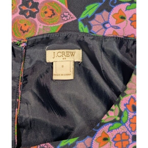 J. Crew Dress 6 Women's Medallion Print Short Sleeve Shift Pullover - Picture 4 of 5